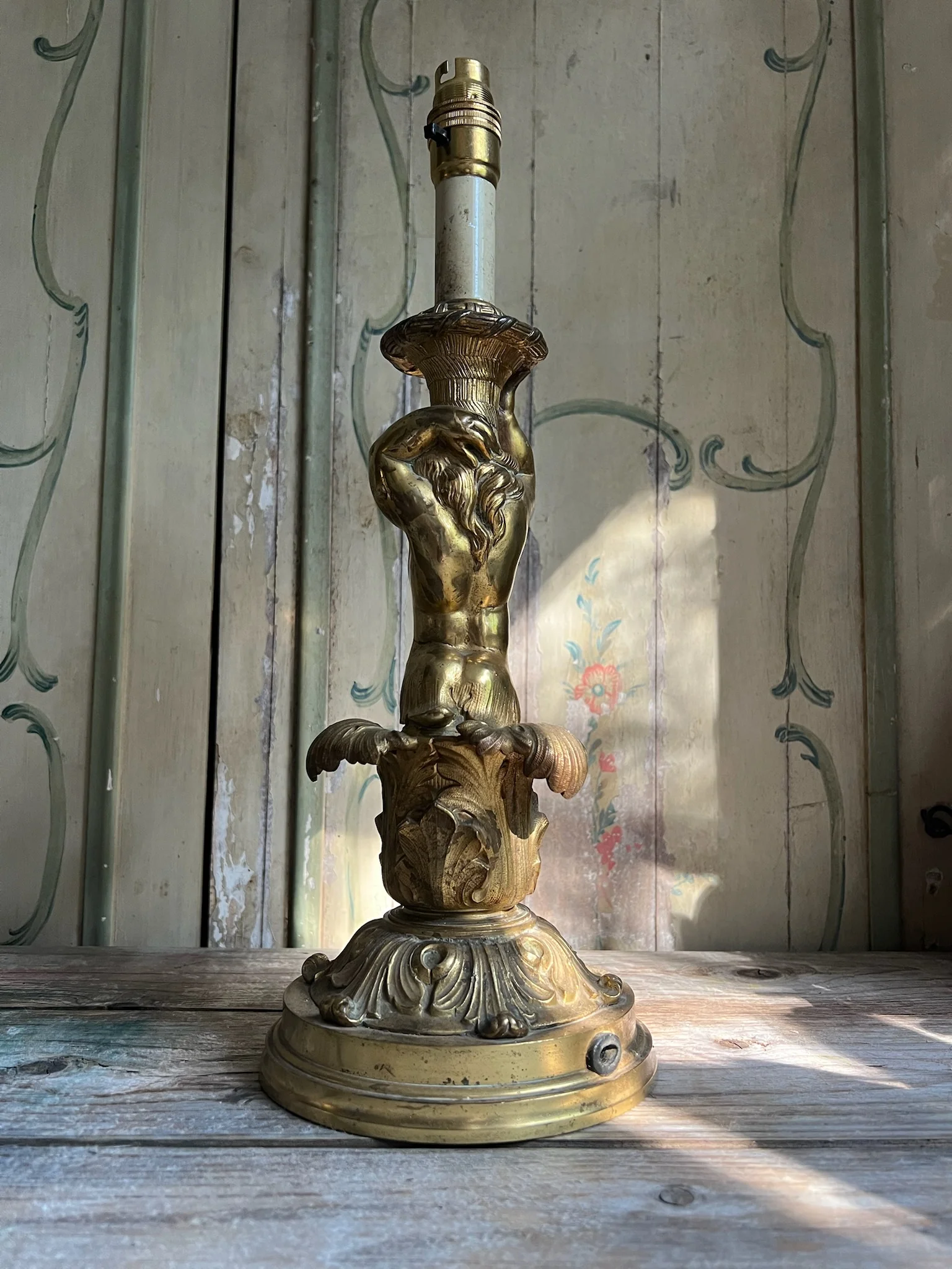 Solid Brass Cherub Lamp Base - Image 3