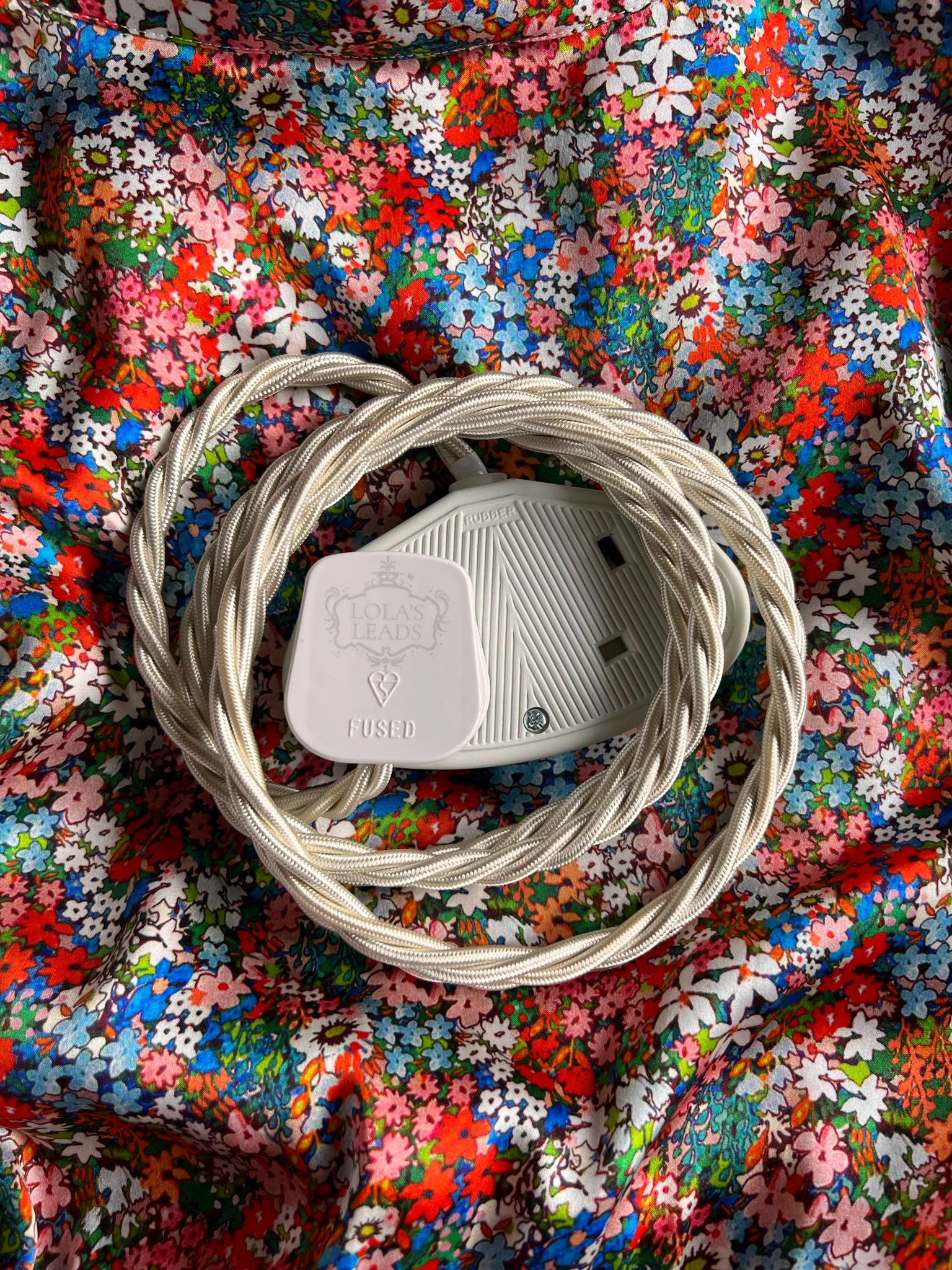 Clotted Cream - Lola's Leads Fabric Extension Cable - Image 3
