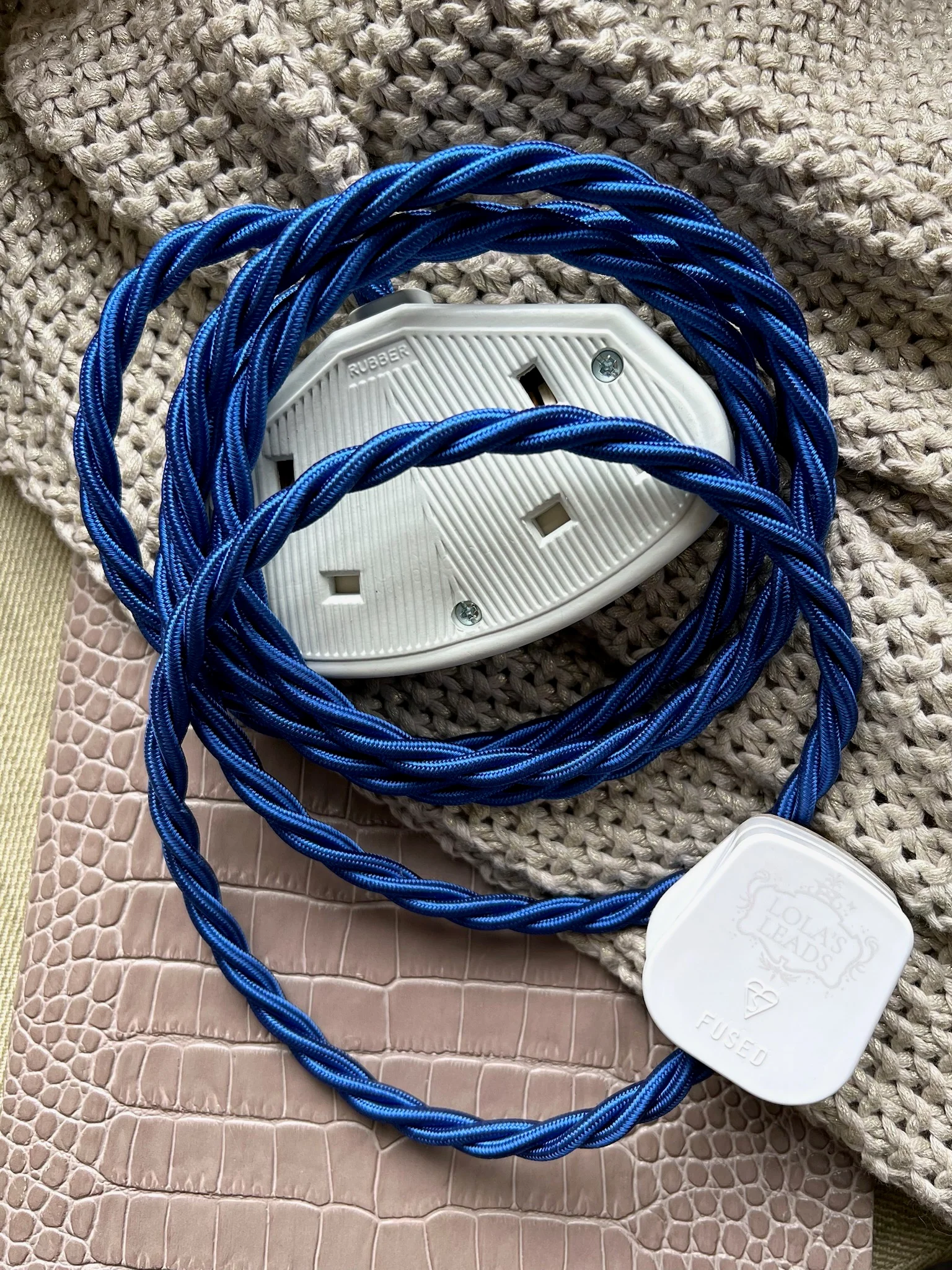 Cobalt - Lola's Leads Fabric Extension Cable - Image 4