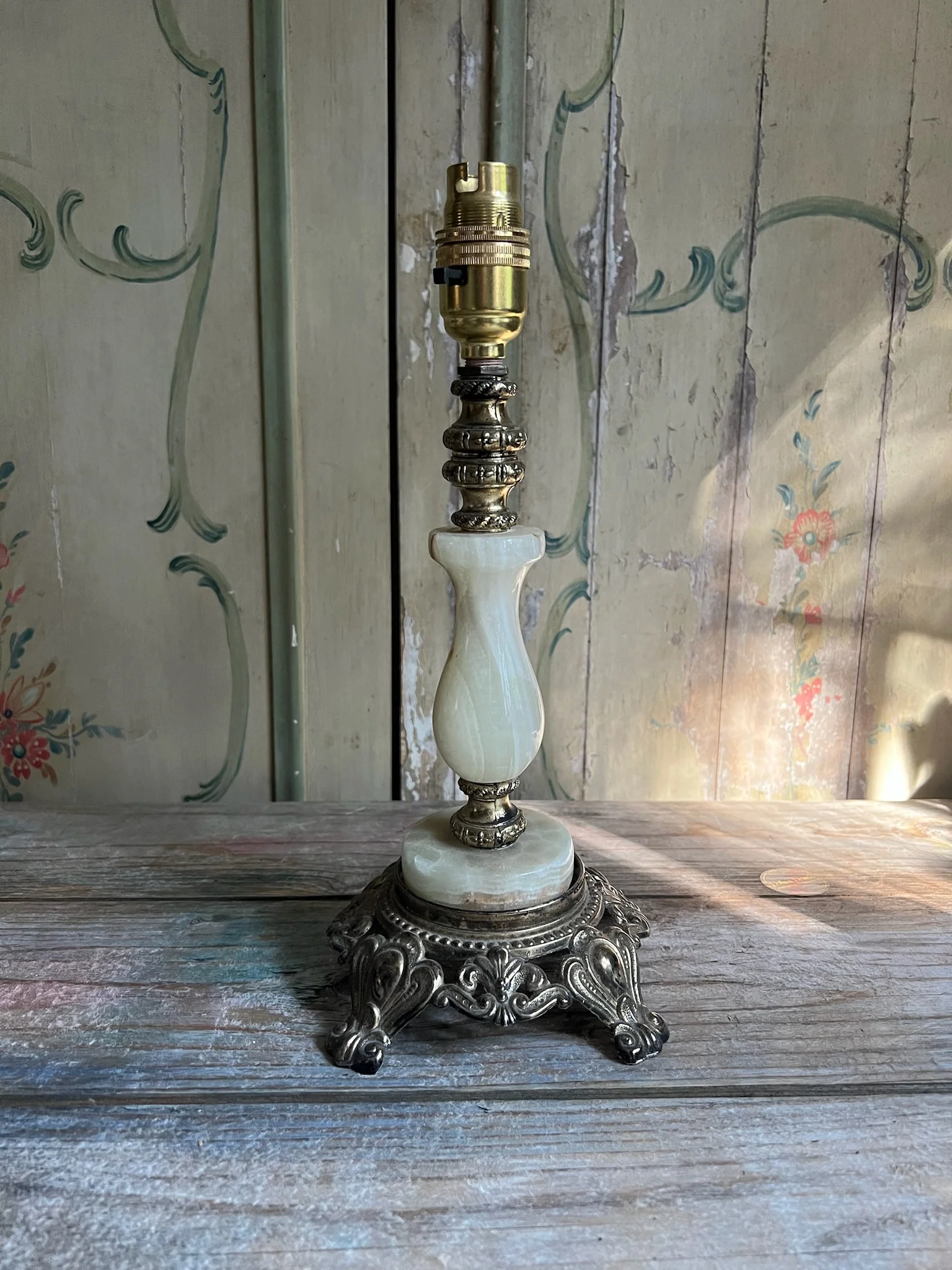 Onyx & Brass Lamp Base - Image 3