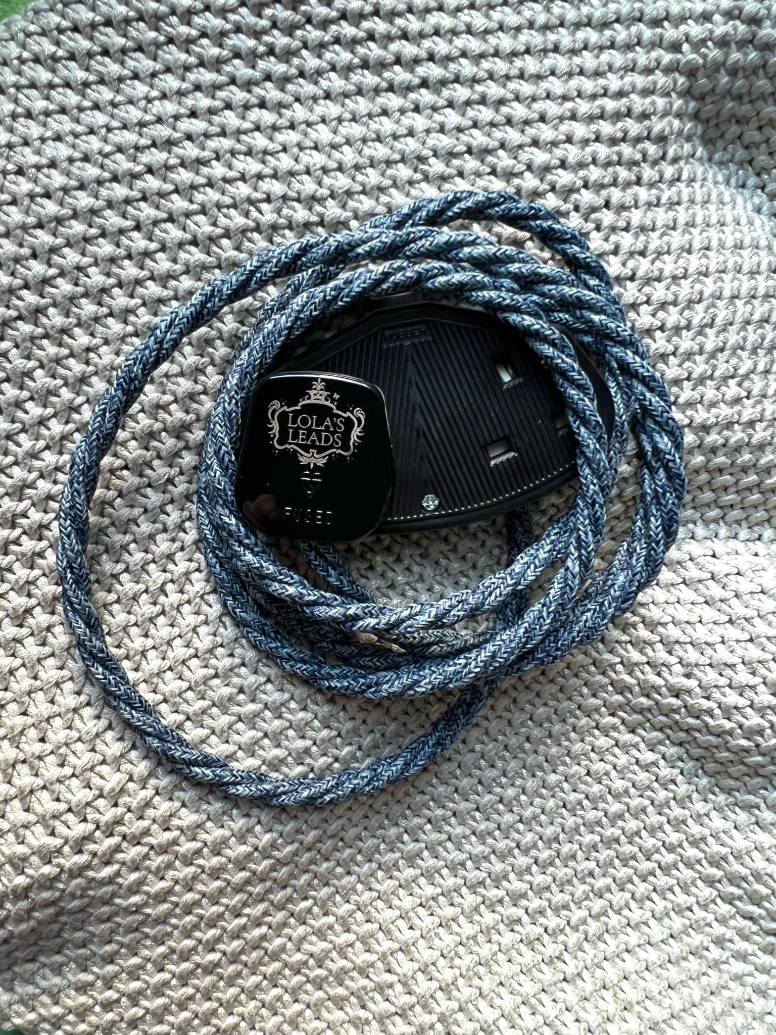 Denim - Lola's Leads Fabric Extension Cable - Image 3