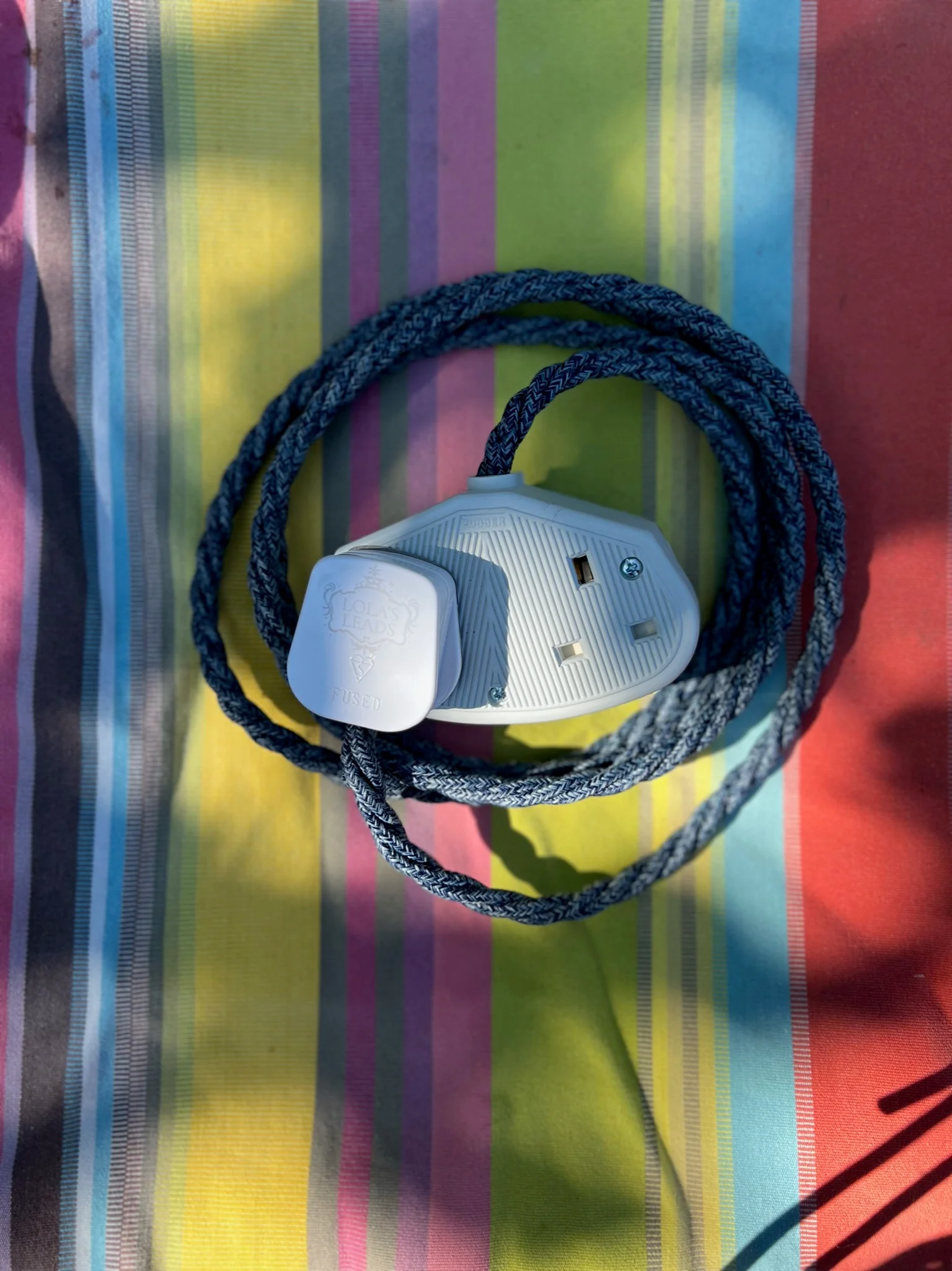 Denim - Lola's Leads Fabric Extension Cable - Image 4