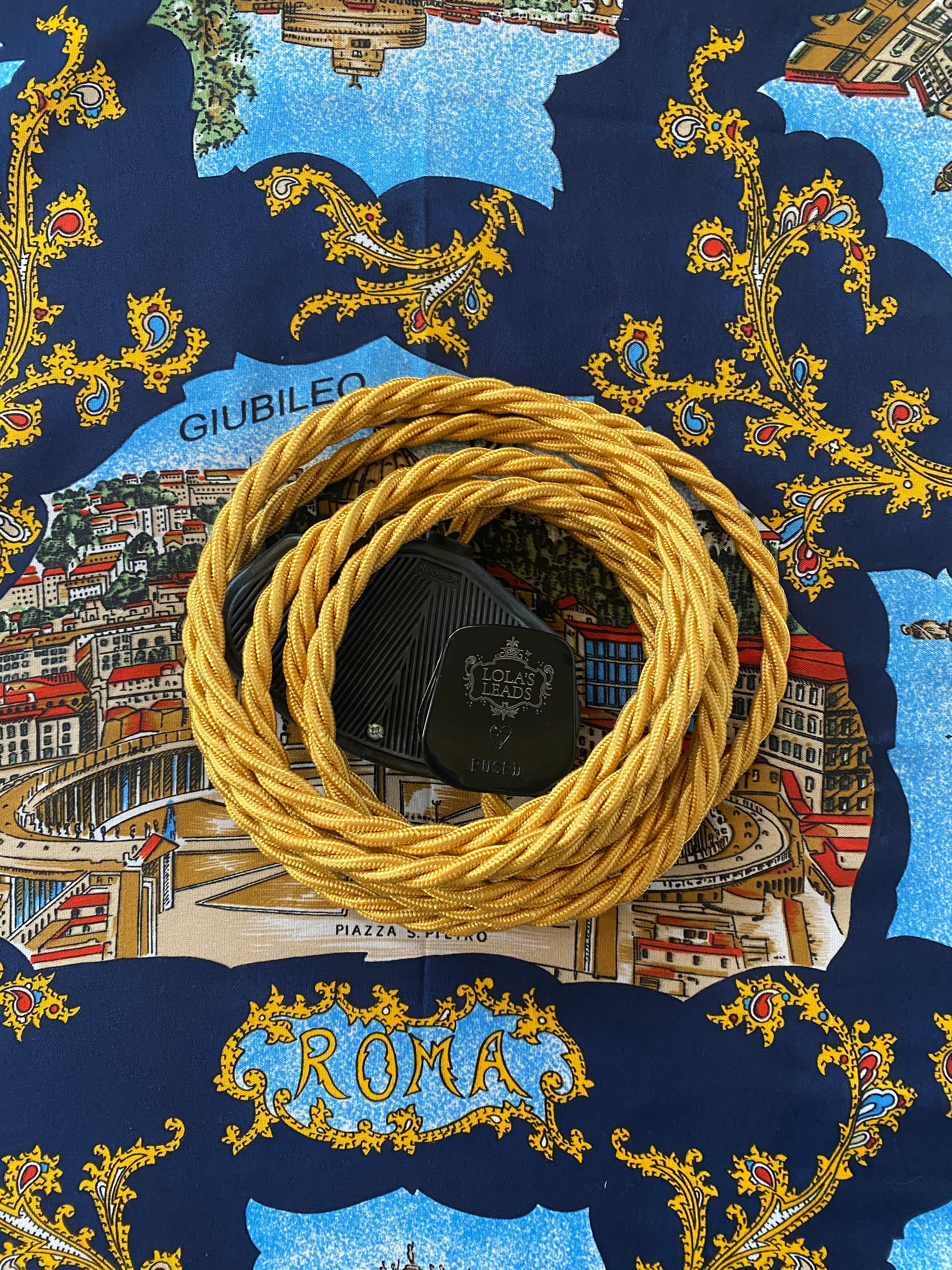 Gold - Lola's Leads Fabric Extension Cable - Image 3