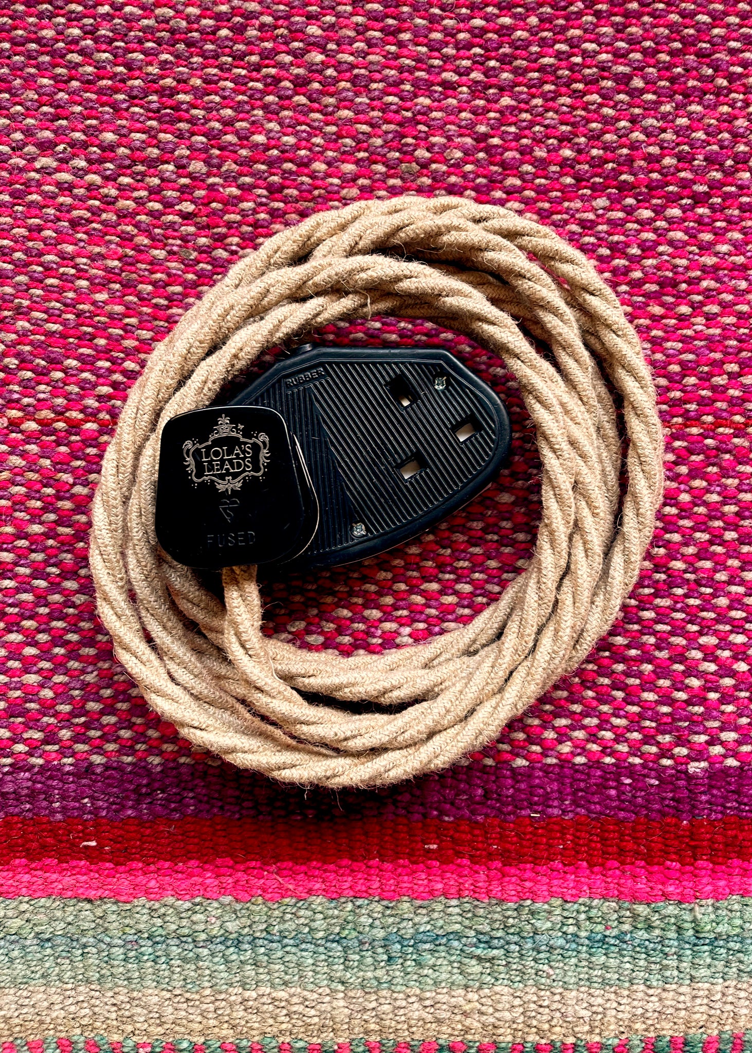 Jute - Lola's Leads Fabric Extension Cable - Image 3