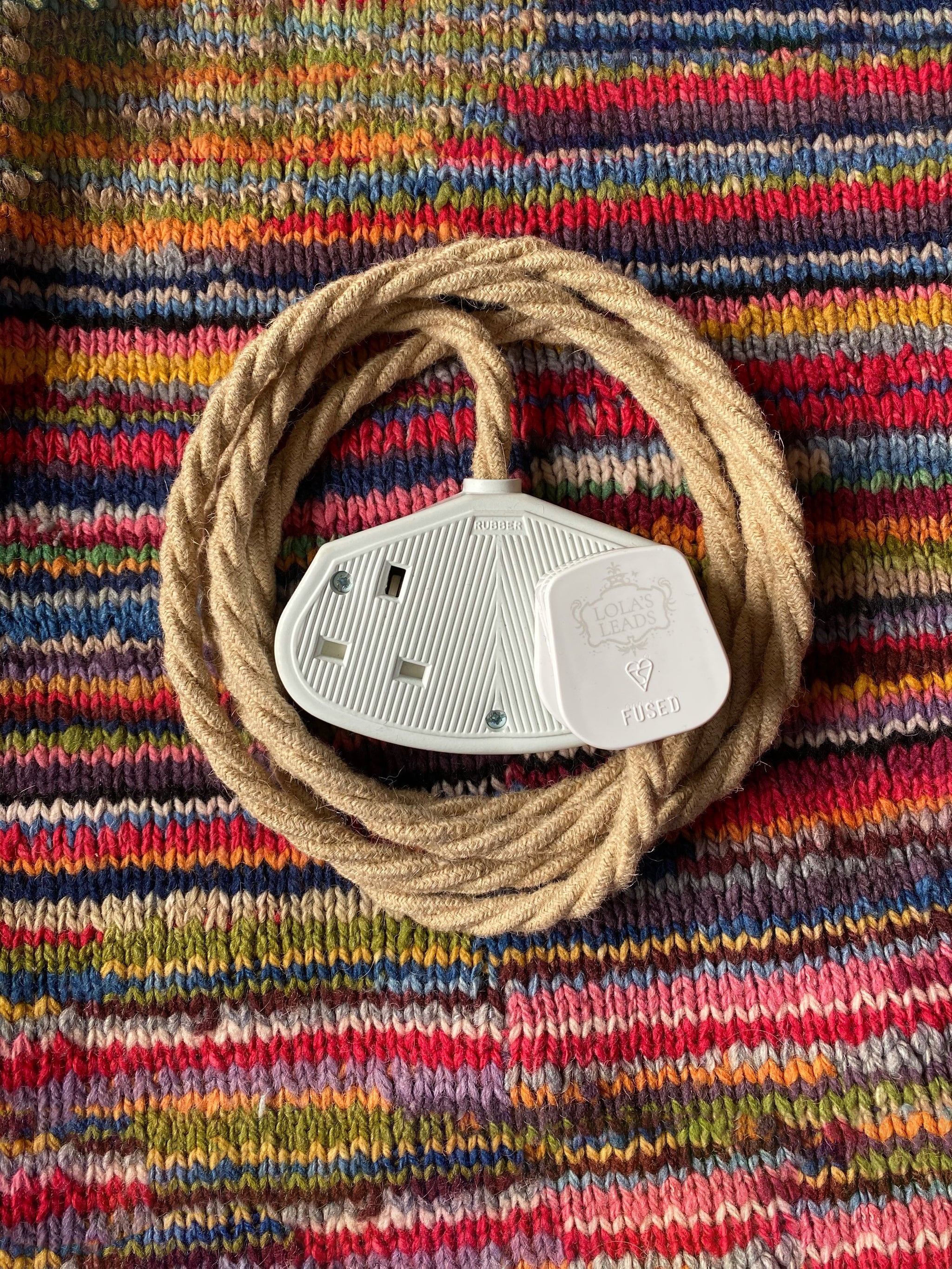 Jute - Lola's Leads Fabric Extension Cable - Image 4